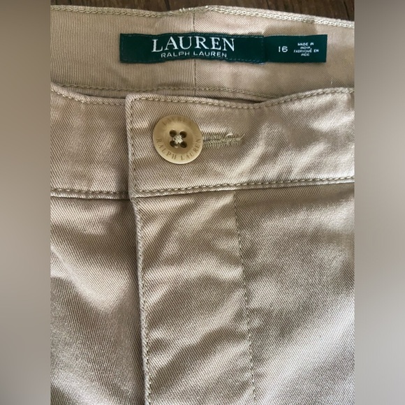 Lauren Ralph Lauren khaki pant/chino 16. Flat front. Classic! - Picture 3 of 5